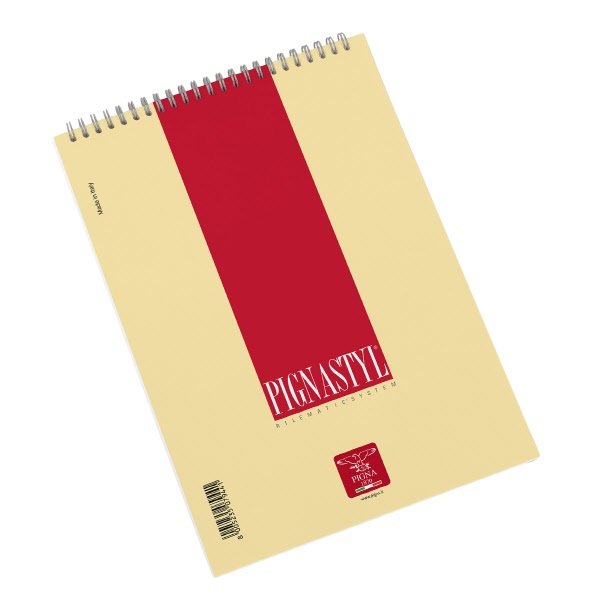 Blocco notes Pignastyl - A5  - BI - Bianco  - spirale - 60 fogli da 80 g