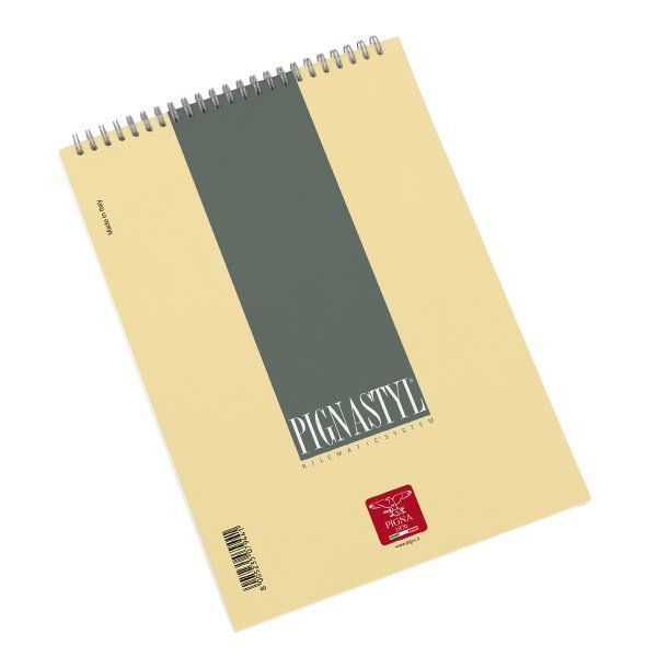 Blocco notes Pignastyl - A4  - BI - Bianco  - spirale - 60 fogli da 80 g