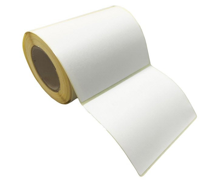 Rotolo da 500 etichette in carta adesive permanenti - f.to 100x100 mm - 1 pista