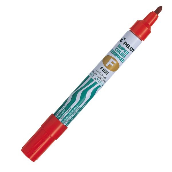 Marcatore permanente - rosso - Tipo punta tonda - Tratto 1 mm
