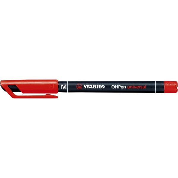 Marcatore permanente OHPen Universal - rosso - Punta Media - Tratto 1 mm