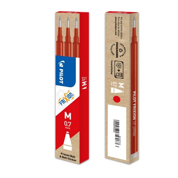 Refill per penna a sfera cancellabile Frixion Ball - rosso - Tratto fine
