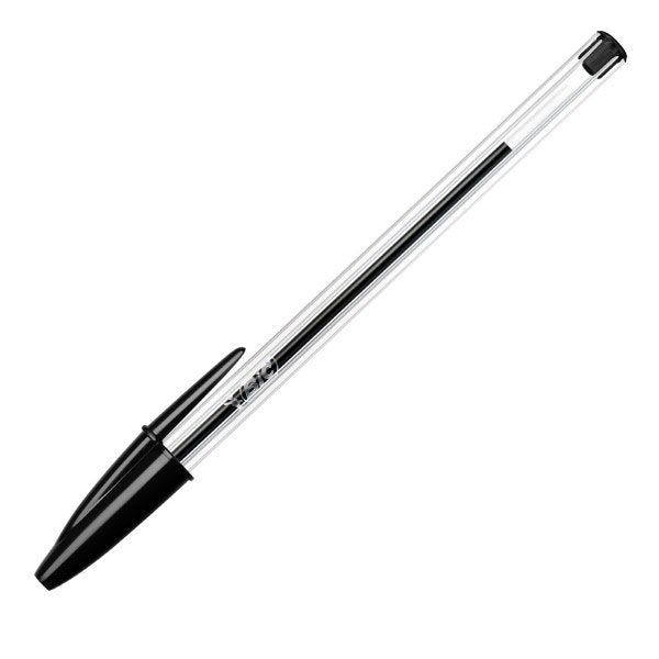 Penna a sfera Cristal® - nera - Tratto medio