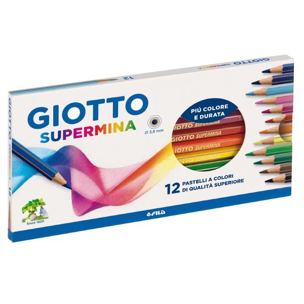 Pastelli Supermina - Tratto 3,8 mm - Astuccio 12 pezzi