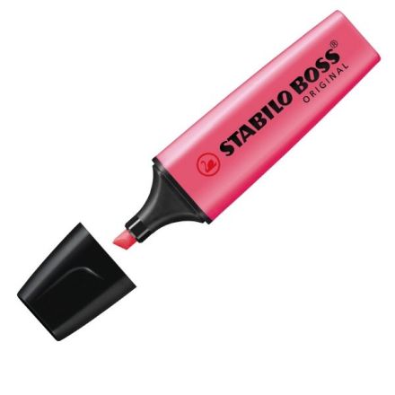 Evidenziatore Stabilo Boss Original - rosa - Tratto 2-5 mm - Punta a scalpello