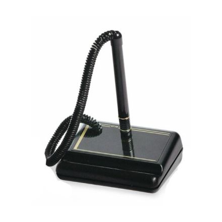 Stiloforo con base in plastica - nero - con spirale