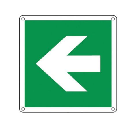 Cartello in alluminio Freccia - F.to: 12x12 cm