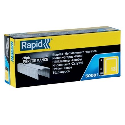 Punti galvanizzati - 13/6 - 6 mm - metallo - conf. 5000 pezzi