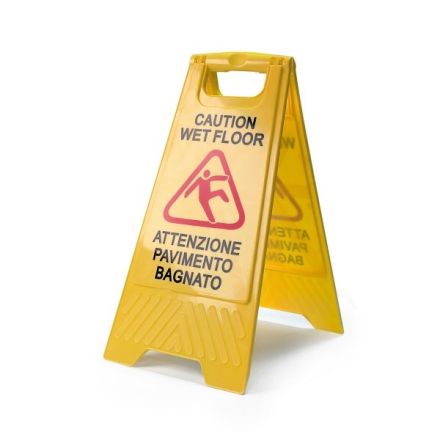 Cavalletto di sicurezza "Pavimento bagnato" - F.to 30x62 cm