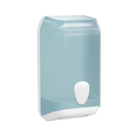 Dispenser carta igienica interfogliata - capacità 500 fg a V e 400 fg a Z - F.to 15x13,3x30,7 cm