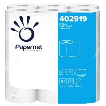 Carta igienica in rotolo Standard 2 veli - 180 strappi - F.to 9,5x19,8 mt