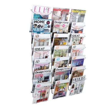 Espositore in metallo da parete 21 tasche