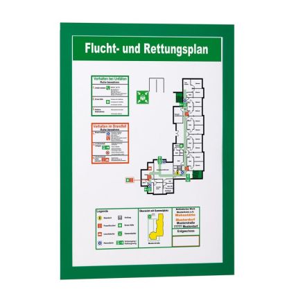 Cornice espositiva adesiva Duraframe® A4 21x29,7cm verde DURABLE