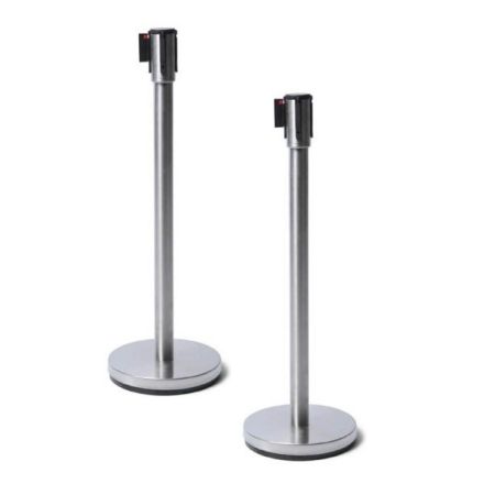 Colonnina segnapercorso con nastro estensibile - cromata