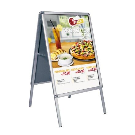 Cavalletto bifacciale con cornici a scatto - 50x70 cm