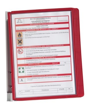 Leggio da parete 5 pannelli Vario Wall 5 - rosso