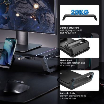 Supporto per monitori con illuminazione RGB