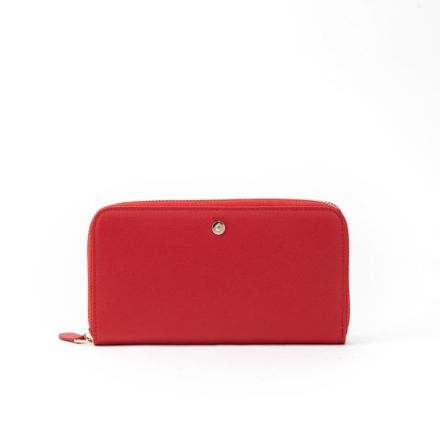Portafoglio con zip Martha - rosso scarlatto