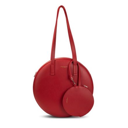 Borsa tote midi Sonia - rosso ciliegia