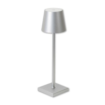 Touch lamp h. 38 cm - argento
