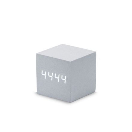 Sveglia led sound control 6,5X6,5 cm - argento
