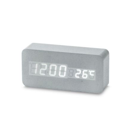 Sveglia led sound control 15X7X4 Cm - argento