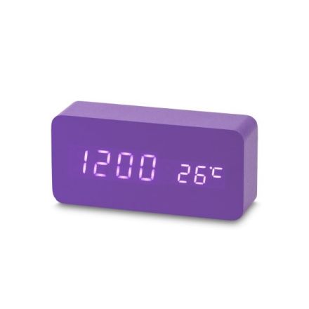 Sveglia led sound control 15X7X4 Cm - viola