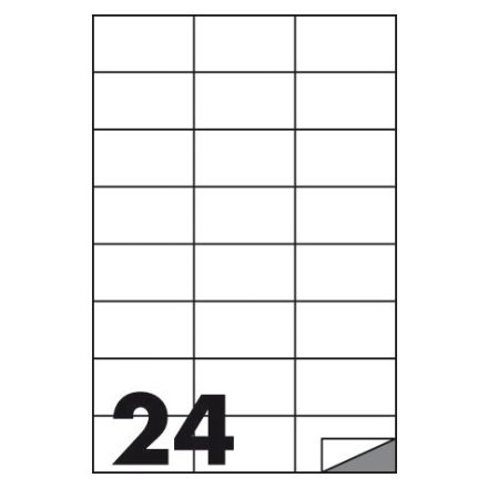 Etichette adesive in scatole da 500 fogli formato A4 - 70x37 mm - 12000 etichette