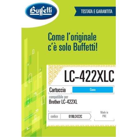 Brother Cartuccia ink jet - Compatibile LC-422XLC - Ciano - 1.500 pag