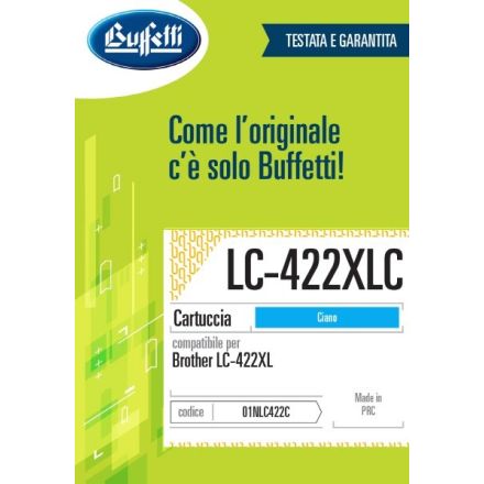 Brother Cartuccia ink jet - Compatibile LC-422XLC - Ciano - 1.500 pag