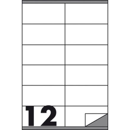 Etichette adesive in scatole da 500 fogli formato A4 -105x 48 mm - 6000 etichette