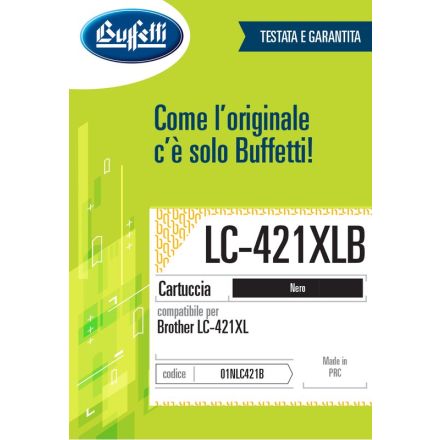 Brother Cartuccia ink jet - Compatibile LC-421XLB - Nero - 500 pag