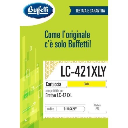 Brother Cartuccia ink jet - Compatibile LC-421XLY - Giallo - 500 pag