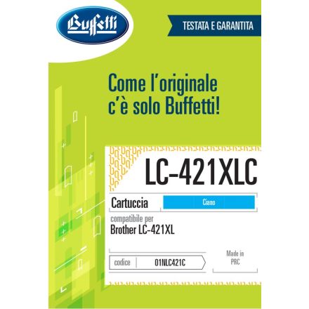 Brother Cartuccia ink jet - Compatibile LC-421XLC - Ciano - 500 pag