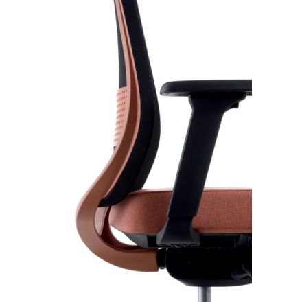 Sedia operativa Tortona schienale e sedile old rose