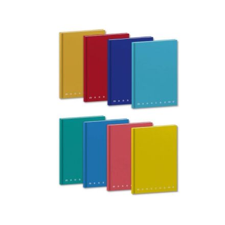 Quaderni cartonati Monocromo - Rigatura 4M - Quadretto elementari e medie - 80 g - copertine assortite