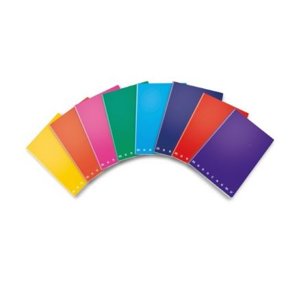 Maxiquaderni Monocromo Polipropilene - Rigatura 5M - Quadretto elementari e medie - 80 g - copertine assortite