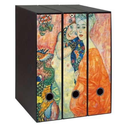 Set 3 raccoglitori Image - Formato Protocollo - Dorso 8 cm - Gustav Klimt - Le amiche