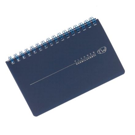 Agenda tascabile settimanale 12 mesi - 2026 - blocco fisso con spirale - 8x14 cm. - blu