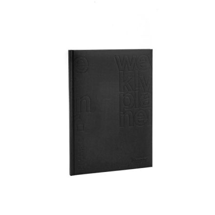 Agenda settimanale tavolo 12 mesi - 2026 - 17x24 cm - copertina sintetico - interno fisso - nero