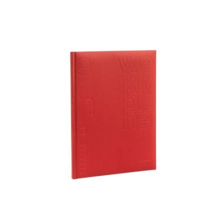 Agenda settimanale tavolo 12 mesi - 2026 - 17x24 cm - copertina sintetico - interno fisso - rosso