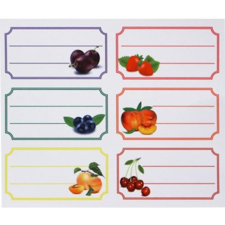 Etichette adesive per casa - f.to 70x37 mm - conserve - 10 fogli da 6 etichette - 60 etichette