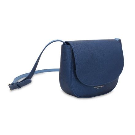 Borsa saddle mini Rachel - blu metallizzato
