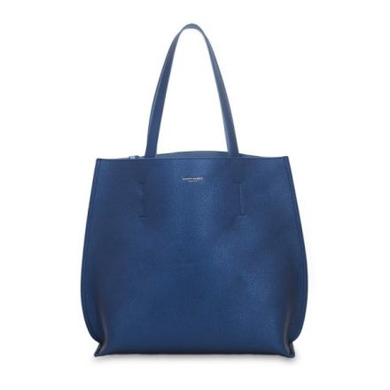 Borsa Tote Reversibile - blu metallizzato