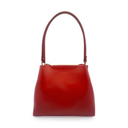 Borsa a spalla Miranda - rosso ciliegia