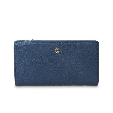 Portafoglio Eva - blu metallizzato