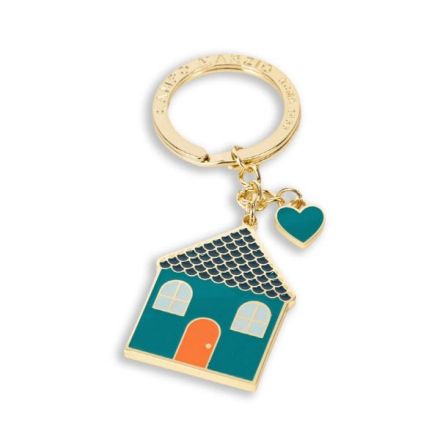 Portachiavi casa - verde petrolio