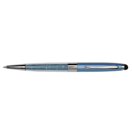 Penna a sfera con funzione Touch Stylus - fusto blu