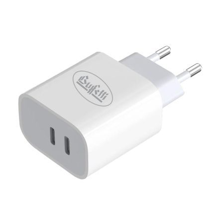 Caricatore da rete 2 porte Type-C - 20W