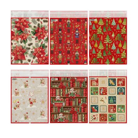 Buste regalo con strip adesivo - formato piccolo - fantasie assortite